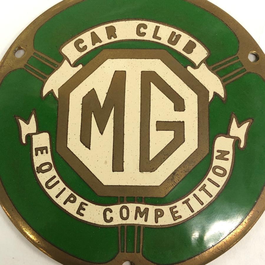 MG 現品 MG CAR CLUB カーバッチ・グリーン : ミニマルヤマ - 通販