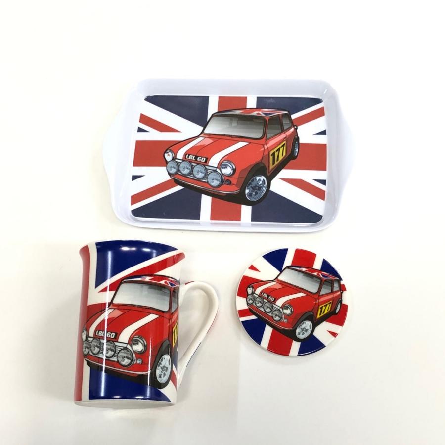 モンテカルロクラシックミニプリント 蓋つきマグカップ・トレーセット