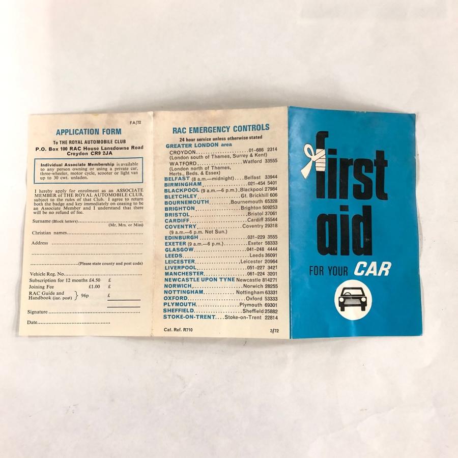 現品 RAC FIRST AID FOR MOTORISTS : b4880 : ミニマルヤマ - 通販 - Yahoo!ショッピング