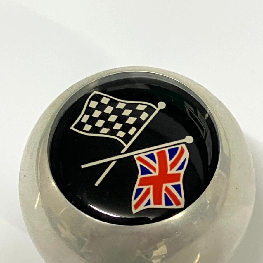 丸型アルミシフトノブ・ビックマーク(チェッカー/ユニオンジャック