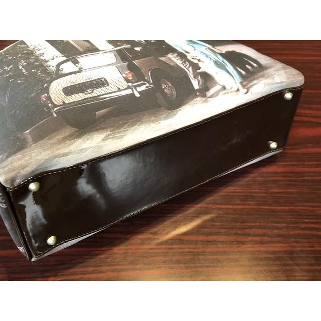 ANYA HINDMARCH フォトプリント キャンバス/レザー トートバッグ ANYA HINDMARCH フォトプリント キャンバス/レザー トートバッグ