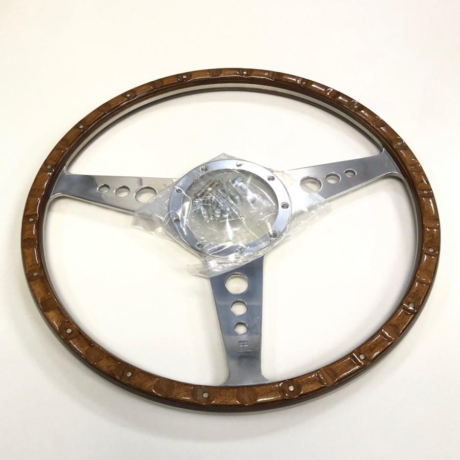 mini moto-lita モトリタ ウッドステアリング ミニ ボス付 お取り寄せ品 モトリタMK3ウッドステアリング・15インチ フラット