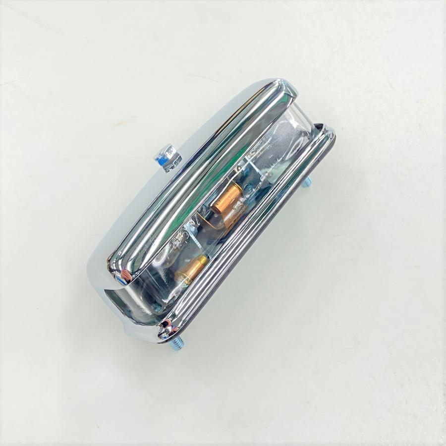 ローバーミニ　MK1 MK2　ナンバーランプ　クローム　ガラス型 2個 新品 ローバーミニ リア ナンバープレートランプ MK1 MK2