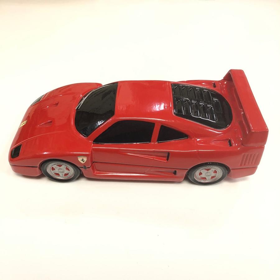 Ferrari ロゴ入り 赤い皿 陶器 美品】FERRARI / フェラーリ 陶器 トレー tray 小物入れ 雑貨