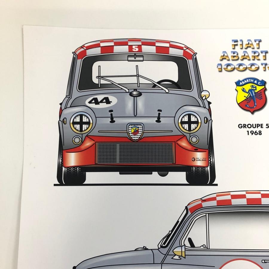 アバルト ポスター ABARTH フィアット FIAT BERTONE アバルト（ABARTH） 現品 FIAT ABARTH 1000 TCR ポスター : ミニ