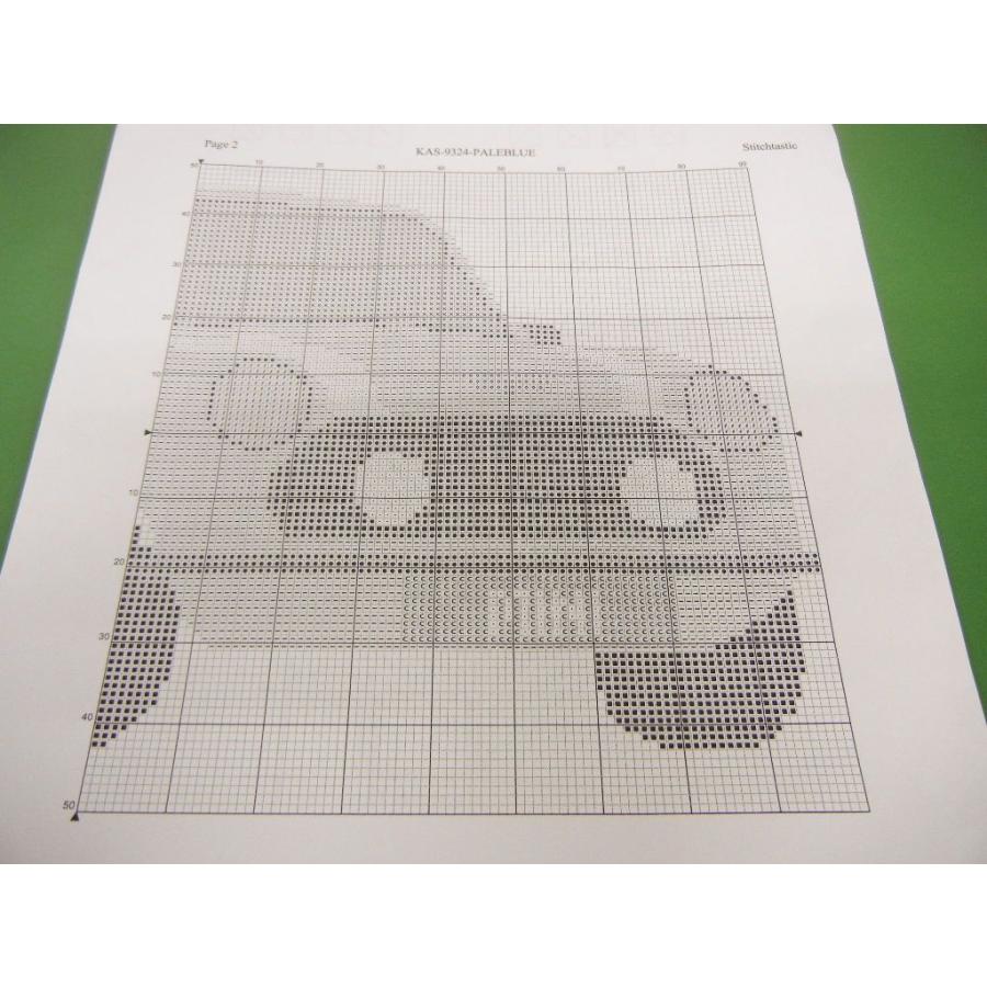 現品 ミニクーパー 車の絵 クロスステッチ刺繍キット : ミニマルヤマ