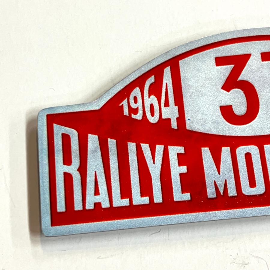 ラリーモンテカルロ　看板 ラリーモンテカルロNo.37 モリスミニクーパーの看板サイズ16