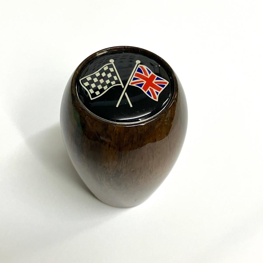 残り僅か ウッドシフトノブ（クロスフラッグ） : ミニマルヤマ - 通販