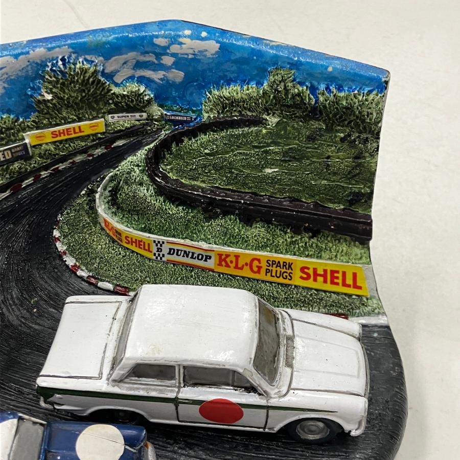 TMO559 1960 monte carloレーシングジオラマ　LLEDO 現品 フォードアングリア コルチナ ロータス ジオラマ : ミニマルヤマ