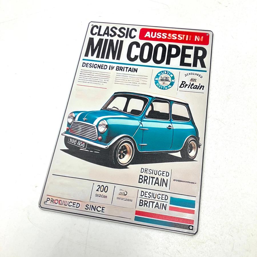 現品 CLASSIC MINI COOPER プレート看板 : ミニマルヤマ - 通販