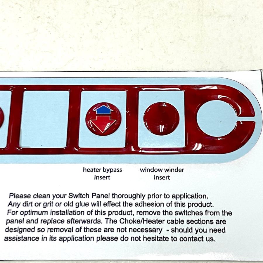 ローバー 5連センタースイッチパネルステッカーキット・ウッドカラー