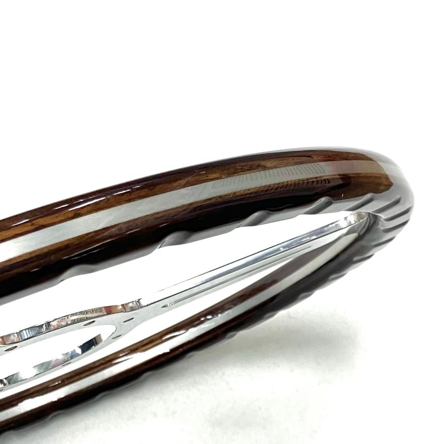 現品 astrali モトリタボス用 ウッドステアリング・フラット 15インチ 