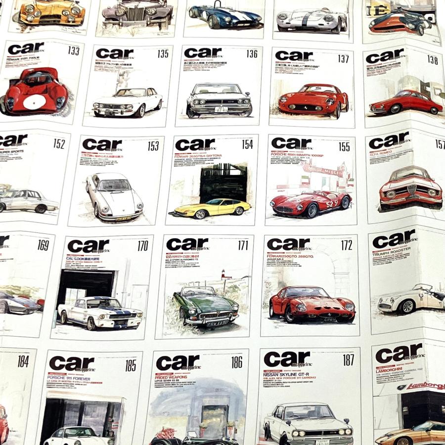 現品 カーマガジン 歴代表紙一覧 ポスター : ミニマルヤマ - 通販