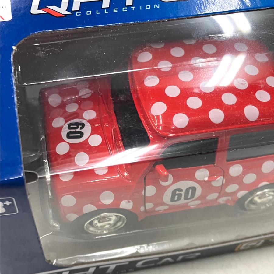 QHT CAR COLLECTION クラシックミニ 水玉 プルバックカー : ミニ