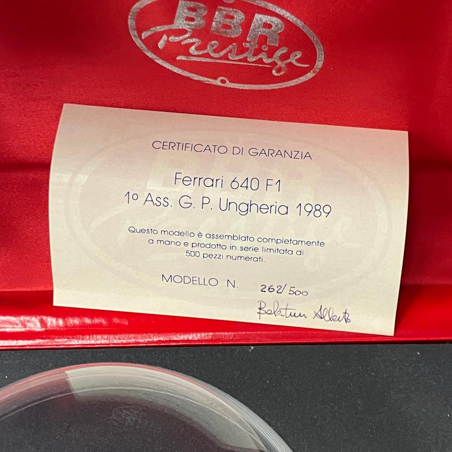 Ferrari（フェラーリ） 現品 BBR FERRARI 640 F1 : ミニマルヤマ