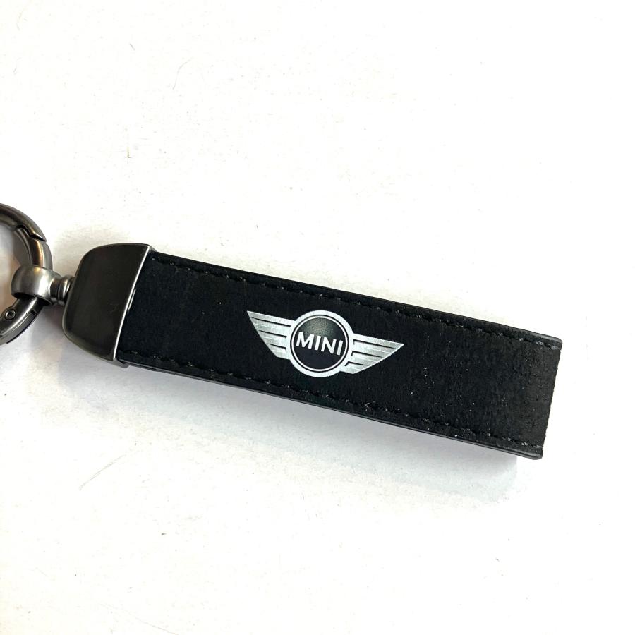MINI レザーキーホルダー ブラウン/ブラック : ミニマルヤマ - 通販