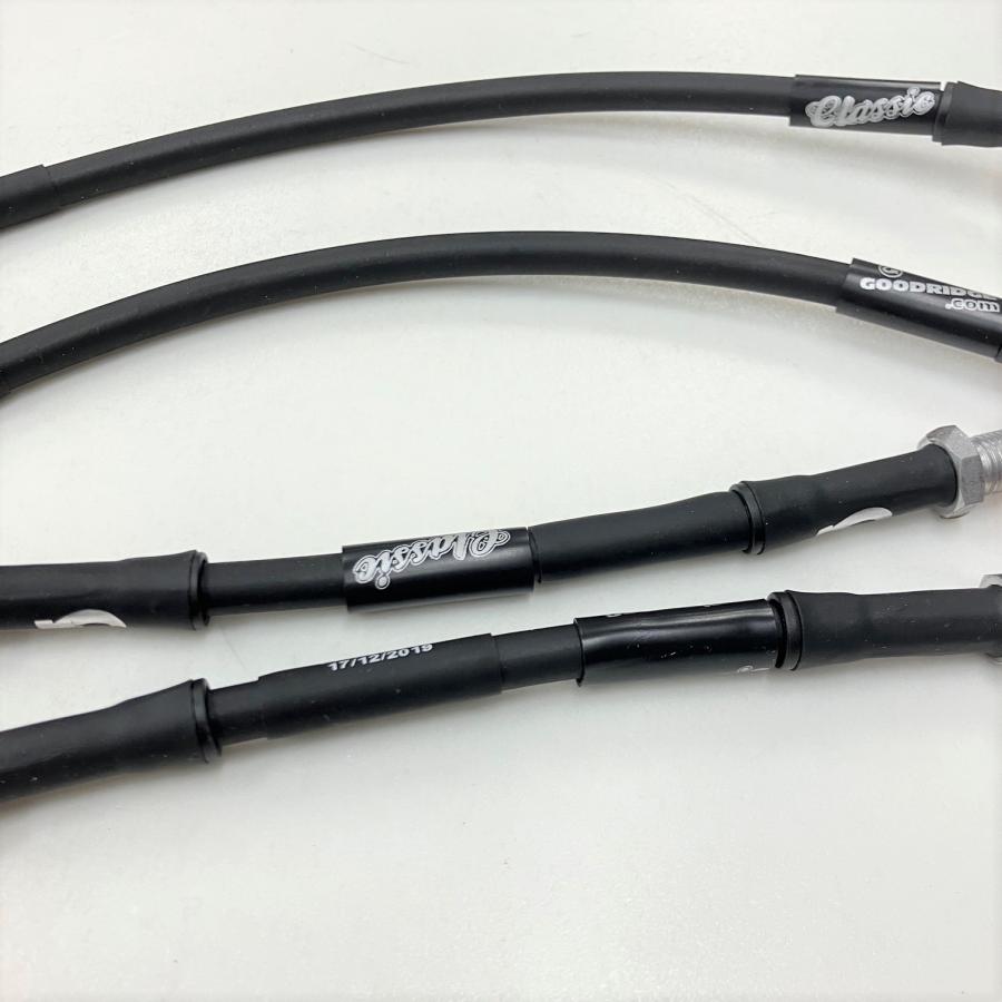 ローバーミニ ブレーキホースセット 純正形状 ステンメッシュ グッドリッチ製 純正形状 ローバーミニ ステンメッシュ ブレーキホース セット