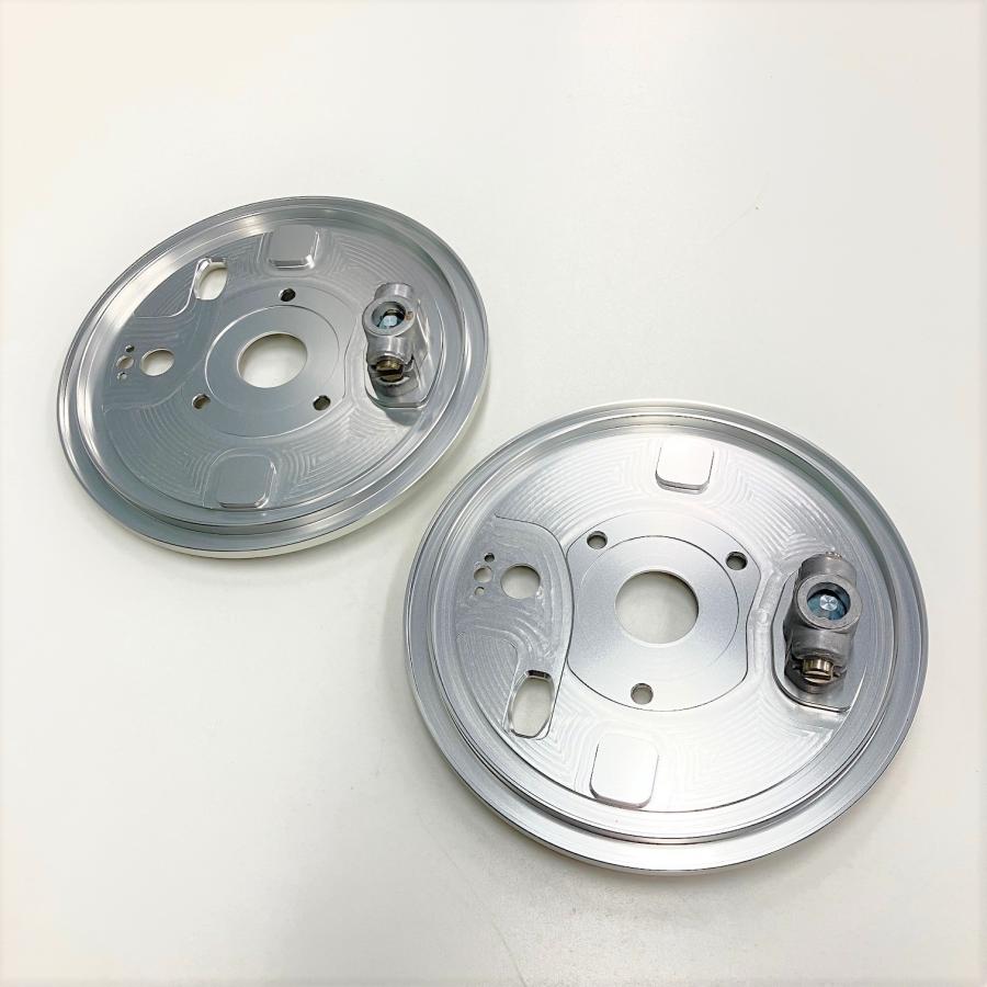 アルミビレットリヤブレーキバックプレートセット : ミニマルヤマ