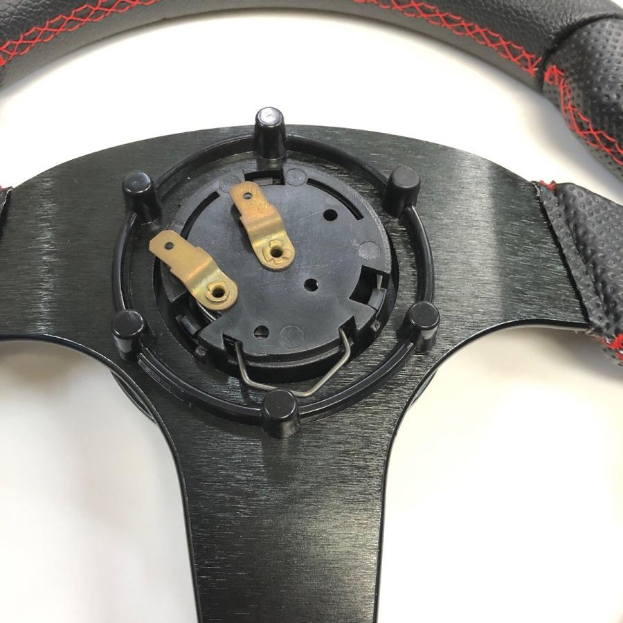 Rigel レザーステアリング　希少　良好　即納◎ 小径29φ】激安！ステアリング レザータイプ（レースタイプ） ☆メッキ