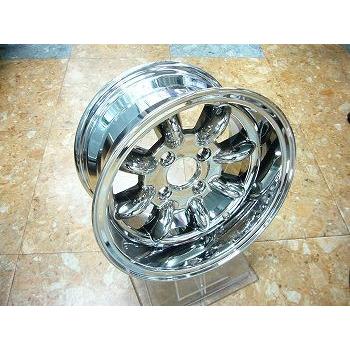 スーパーライトMK2アルミホイールセット7Jx13・クローム加工 : ミニ