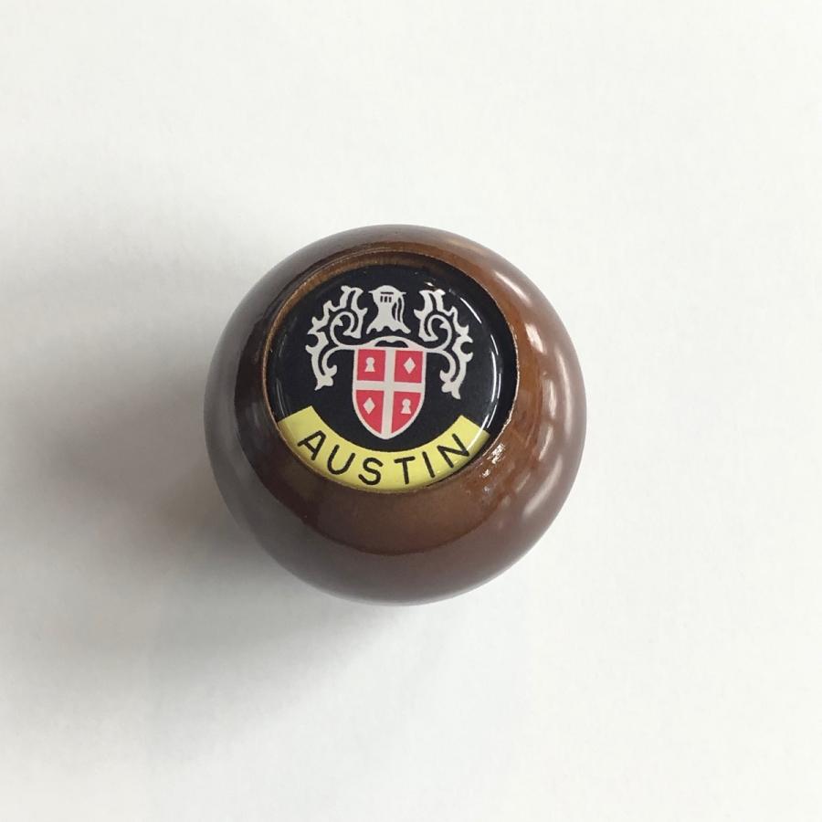 残りわずか 丸型ウッドシフトノブ・ビックマーク（オースチン） : ミニ