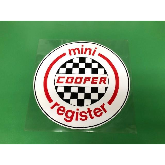 ローバー ミニクーパーレジスター ステッカー（ビニールデカール粘着剤