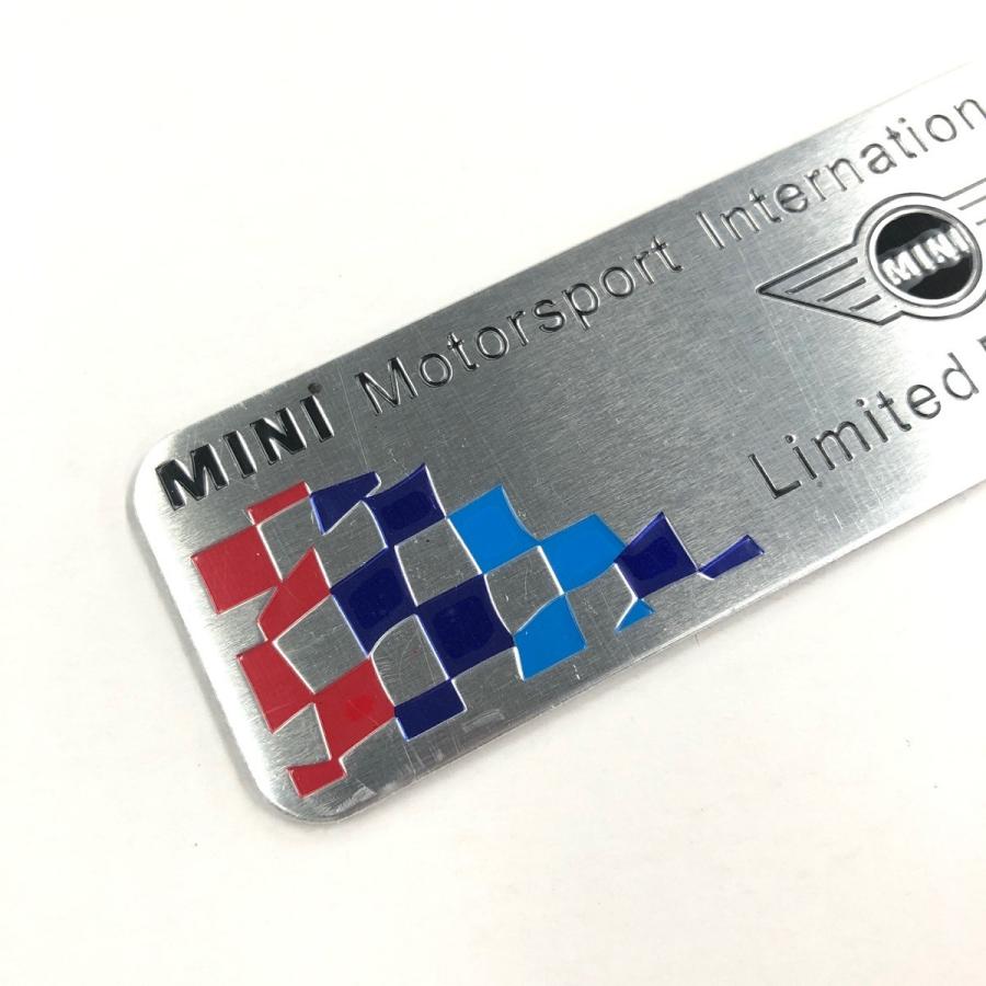 MINI Motorsport International Limited Edition プレートステッカー BB4606ミニマルヤマ