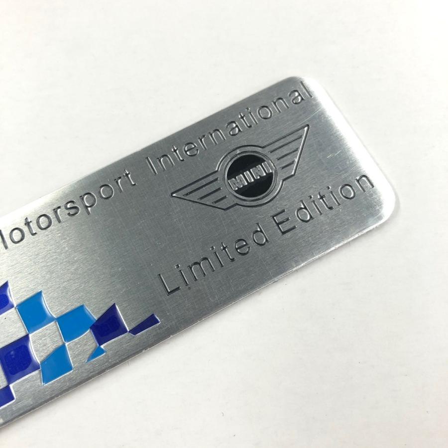 MINI Motorsport International Limited Edition プレートステッカー BB4606ミニマルヤマ