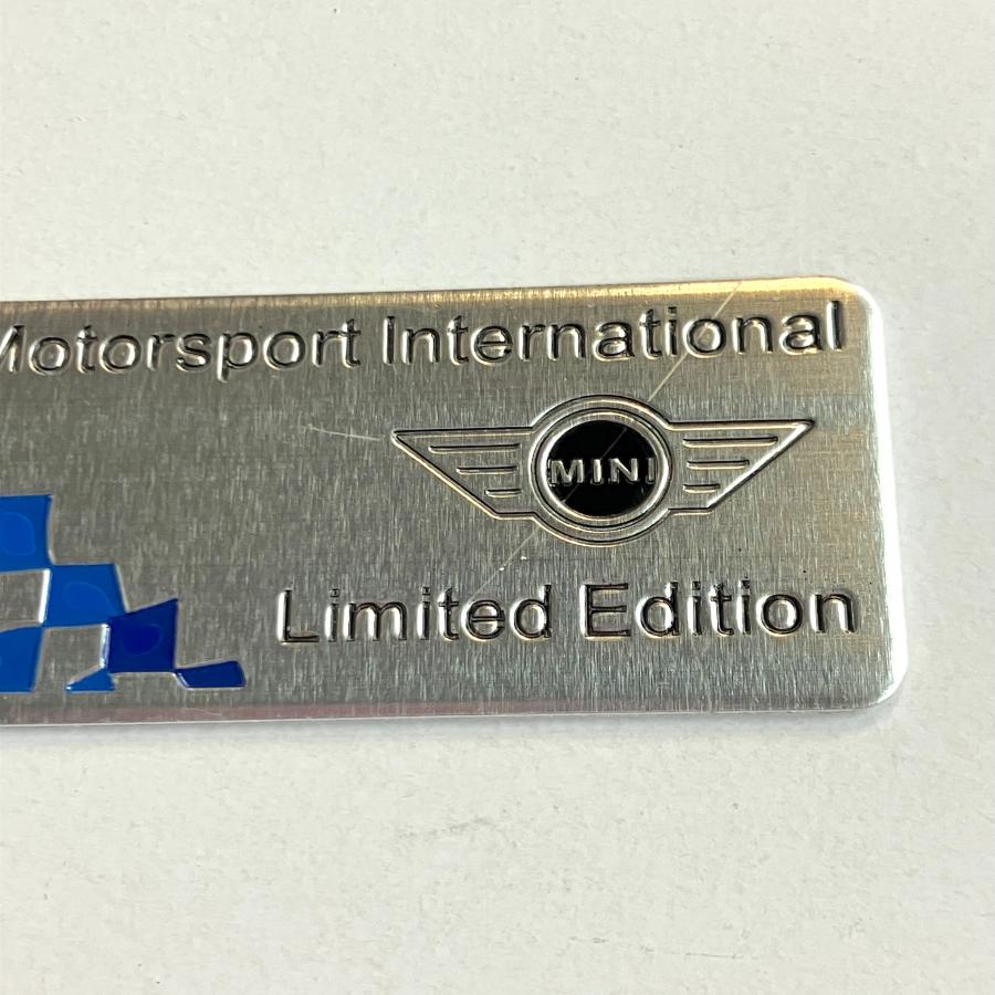 MINI Motorsport International Limited Edition プレート