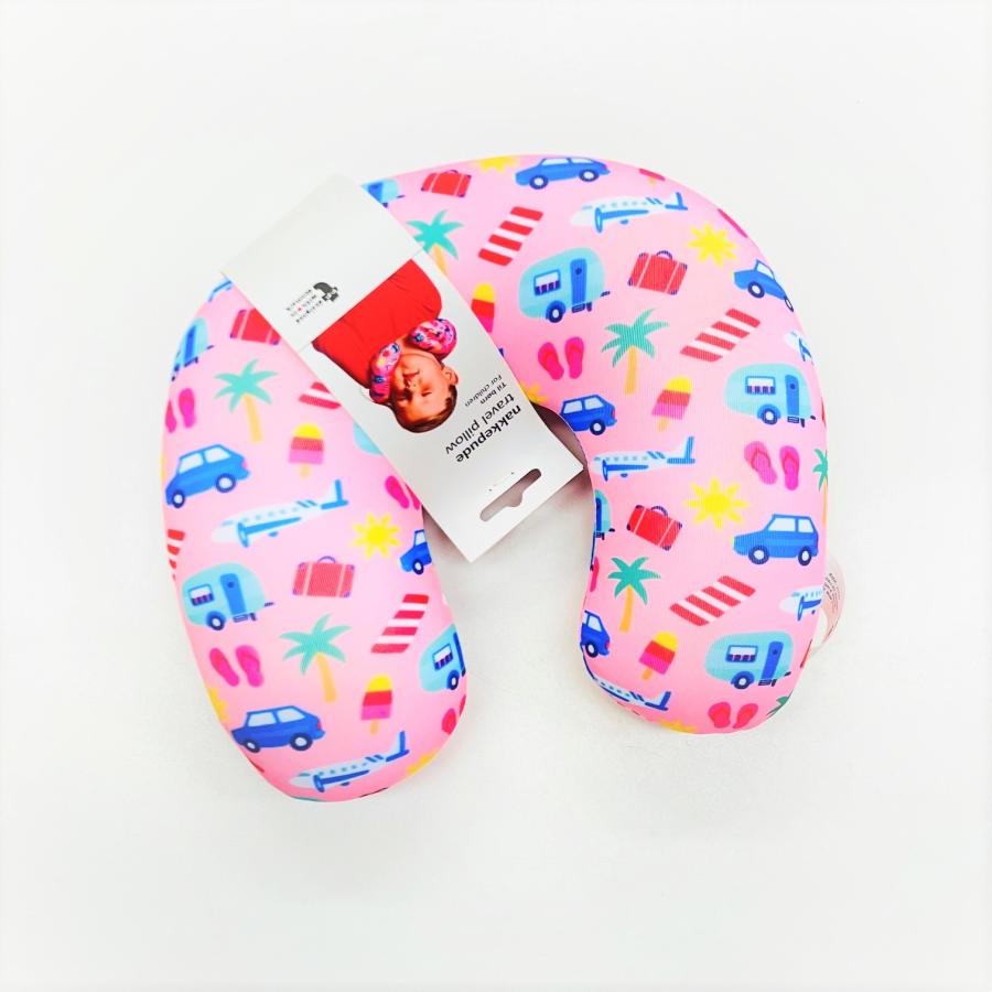 トラベル柄ネックピロー キッズ用 : ミニマルヤマ - 通販