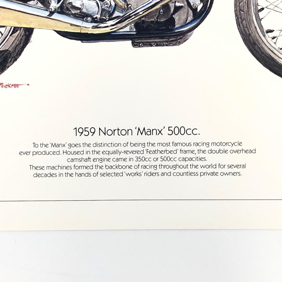 1959 Norton 'Manx' 500cc ポスター : ミニマルヤマ - 通販 - Yahoo