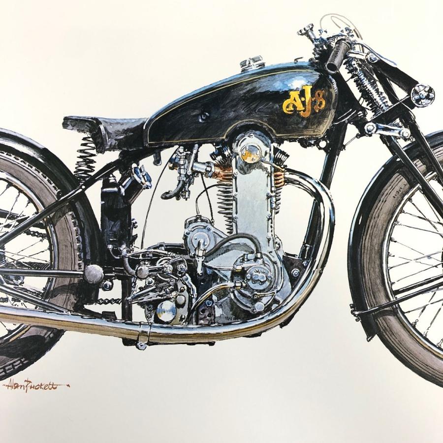 1937 AJS R7 350cc ポスター : ミニマルヤマ - 通販 - Yahoo!ショッピング