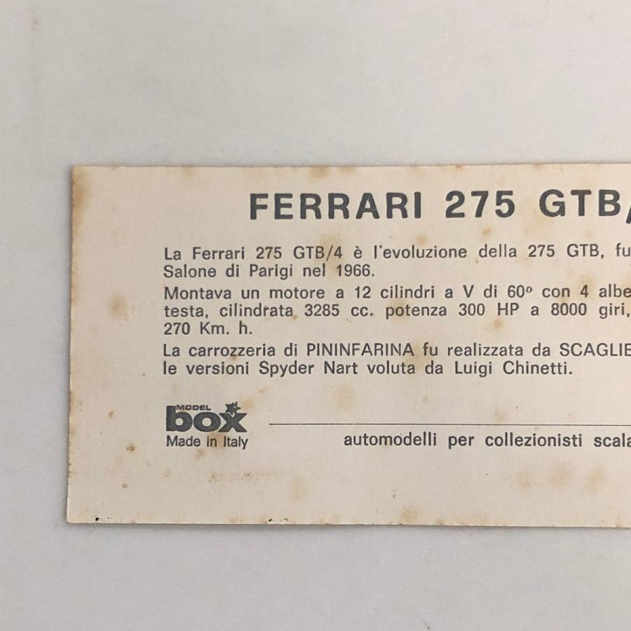 Ferrari（フェラーリ） 新品 現品 BOX MODEL 1/43 Ferrari 275GTB4