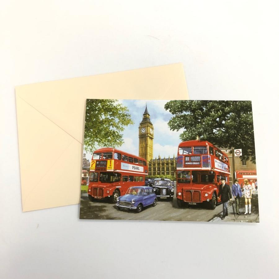 ロンドンバス＆ミニ パーラメントスクエア グリーティングカード
