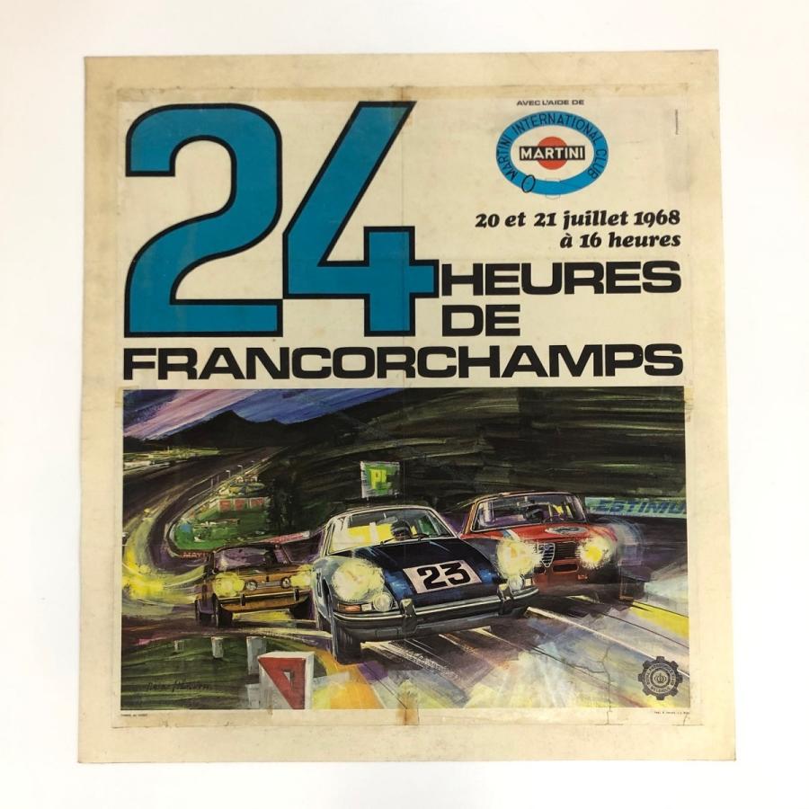 現品　24HEURES　DE　FRANCORCHAMPS　1968　ポスター