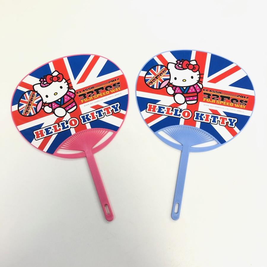 ハローキティ CLASSIC32Fes×ハローキティ うちわ（ピンク/ブルー
