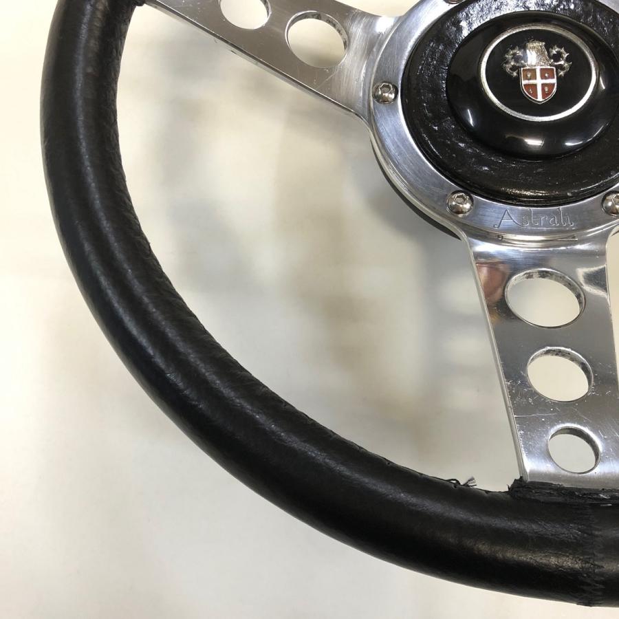 現品 クラシックミニ用MK1タイプボス付き レザー巻き 現品 クラシックミニ用MK1タイプボス付き レザー巻き