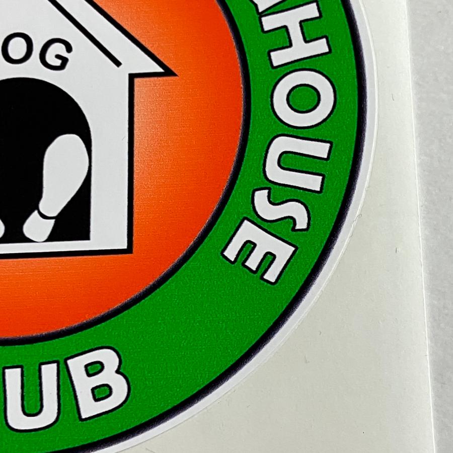 INTERNATIONAL DOGHOUSE CLUB ステッカー（オレンジ） : ミニ