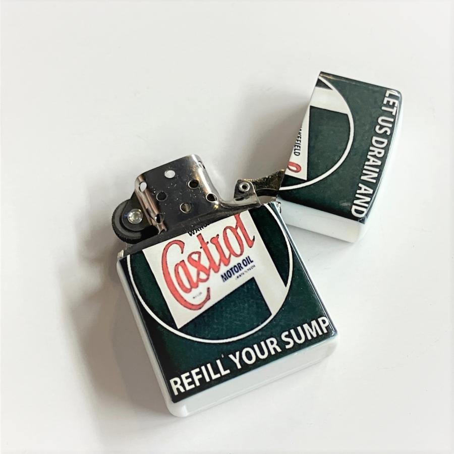 カストロールマーク入りオイルライター・グリーン : ミニマルヤマ