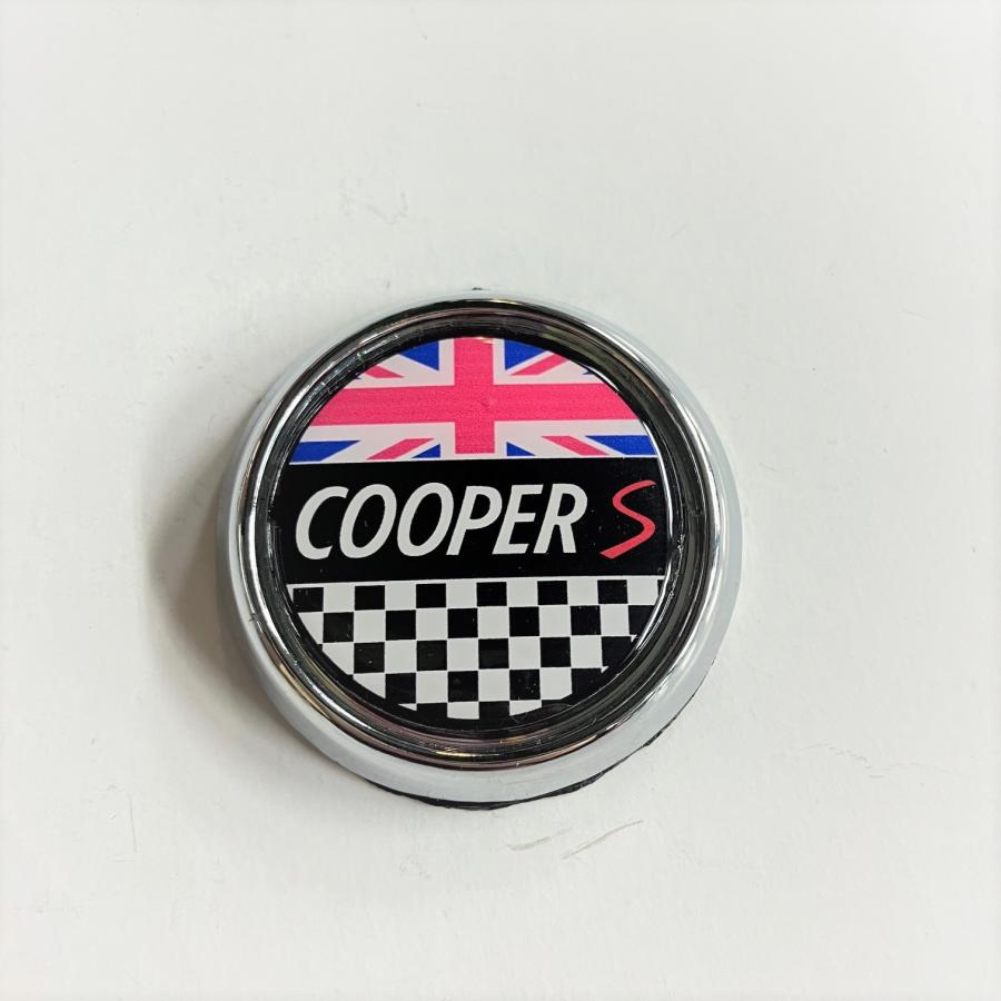 NOS品　JOHN COOPER エンブレム　クラシックミニ　ローバーミニ ローバー 丸型フロントエンブレム・チェッカー・ユニオンジャック