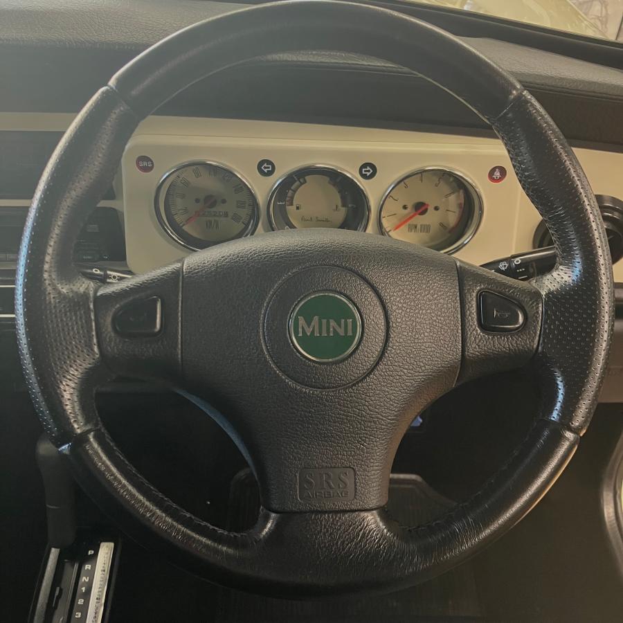 中古 クラシックミニ純正 エアバックボス付き レザーステアリング
