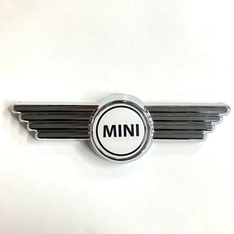 ローバー ウイングタイプ・フロントエンブレム（MINIホワイト） : ミニ