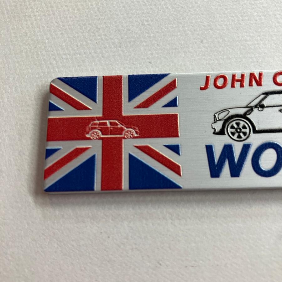 現品 JOHN COOPER WORKS プレートステッカー : bb9777 : ミニマルヤマ 