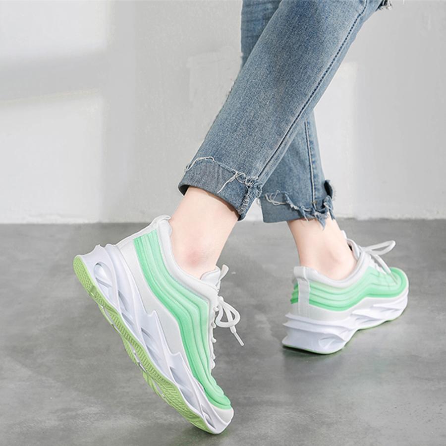 ダッドスニーカー レディース 厚底 レースアップシューズ バイカラー ランニング 靴 オシャレ カジュアル 履きやすい スニーカー 1diman 001 Miniministore 通販 Yahoo ショッピング