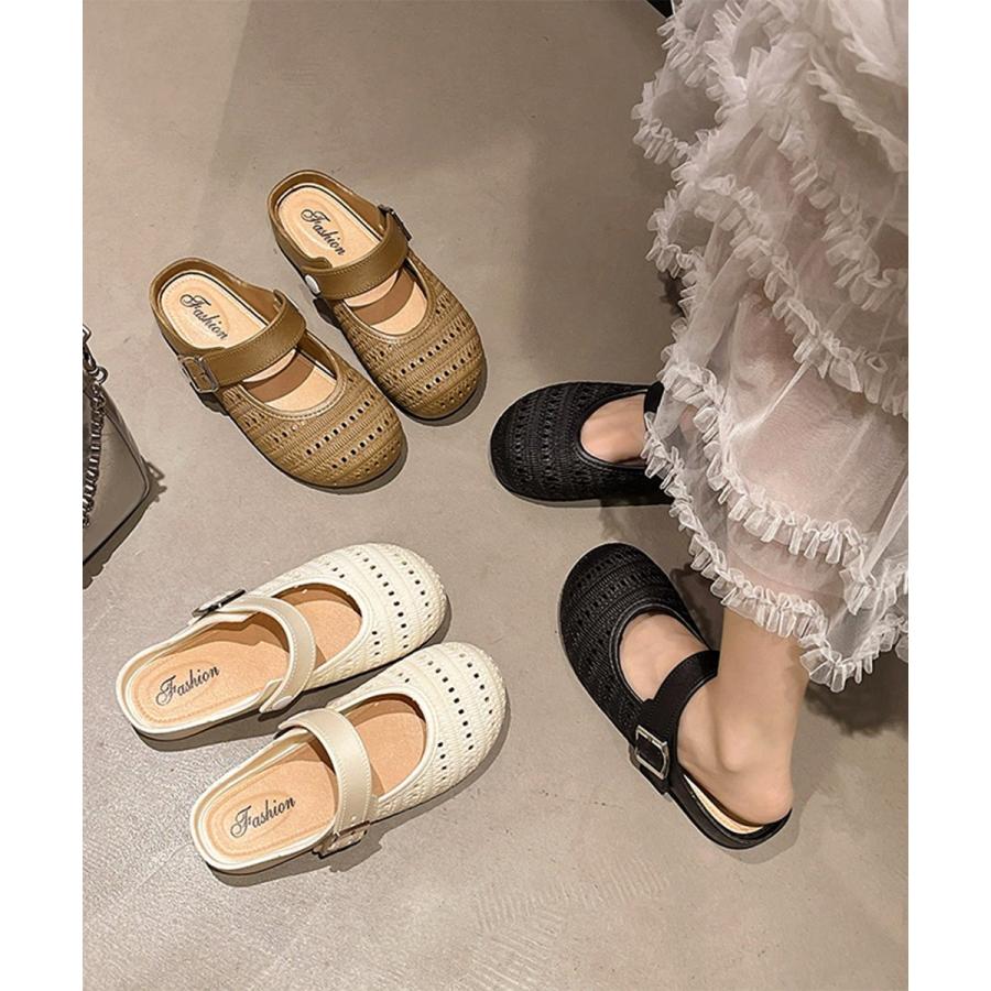 miniministore（ミニミニストア） 編み込みメリージェーン ミュール