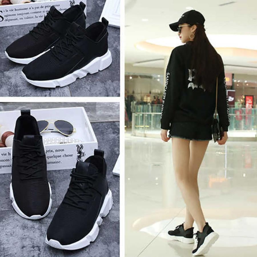 在庫限り 売り尽くしセール メッシュ スニーカー レディース 通気性 蒸れない 靴 厚底 スニーカー 黒 疲れない スニーカー スポーツ 室内履き 運動靴 1huash 001 Miniministore 通販 Yahoo ショッピング