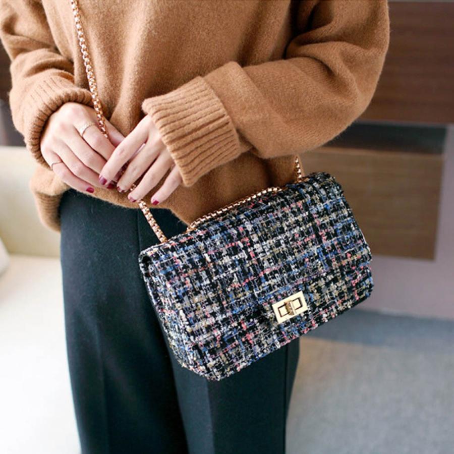 ショルダーバッグ レディース 2way ツイードチェーンバッグ 肩かけ 軽い ミニバッグ 1thy 001 Miniministore 通販 Yahoo ショッピング