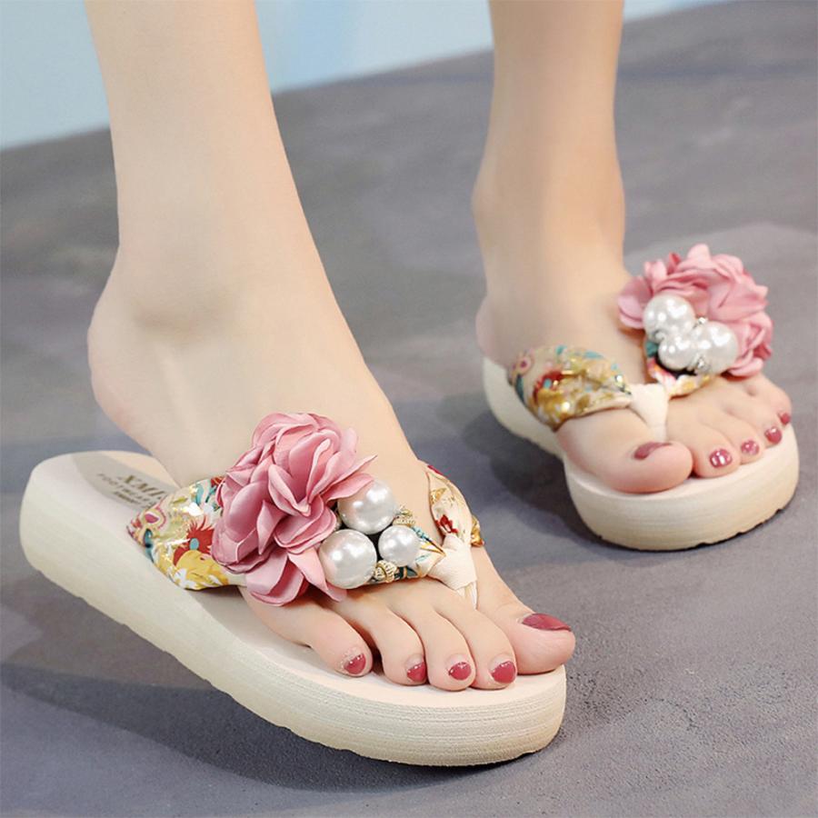 miniministore（ミニミニストア） ビーチサンダル 造花飾り トング