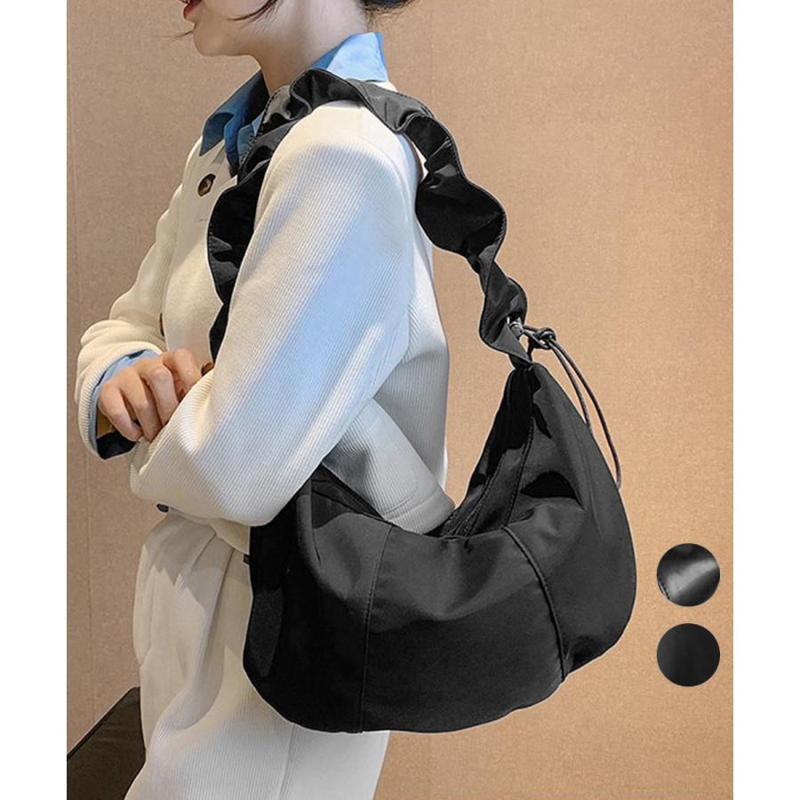 miniministore（ミニミニストア） ギャザーナイロンバッグ PUレザー