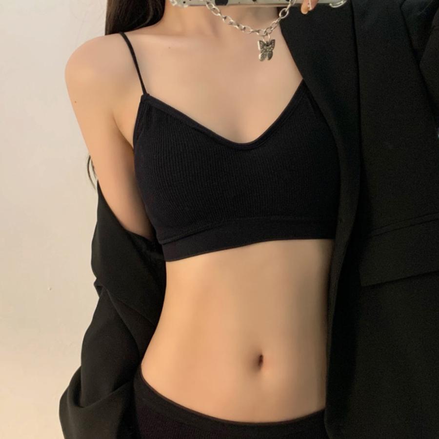 miniministore（ミニミニストア） リブ素材 ブラショーツ 2点セット 黒